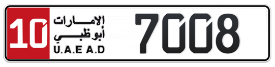 Plate Abu Dhabi