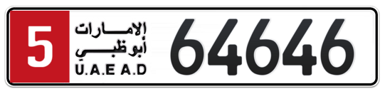 Plate Abu Dhabi